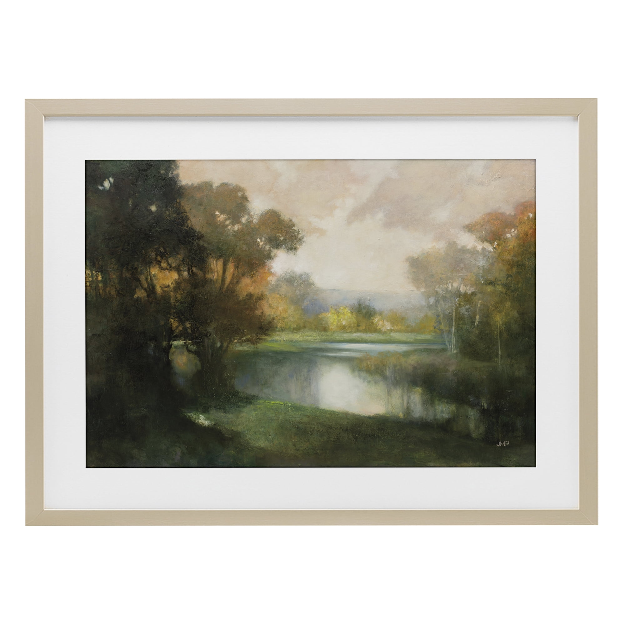 Stupell Industries Lakeside Morning in Autumn Light Birch Framed Print Under Glass, design by Julia Purinton
