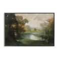 thumbnail image 1 of Stupell Industries Traditional Lakeside Morning in Autumn Light Black Framed Giclee Art, 18 x 12, by Julia Purinton, 1 of 8