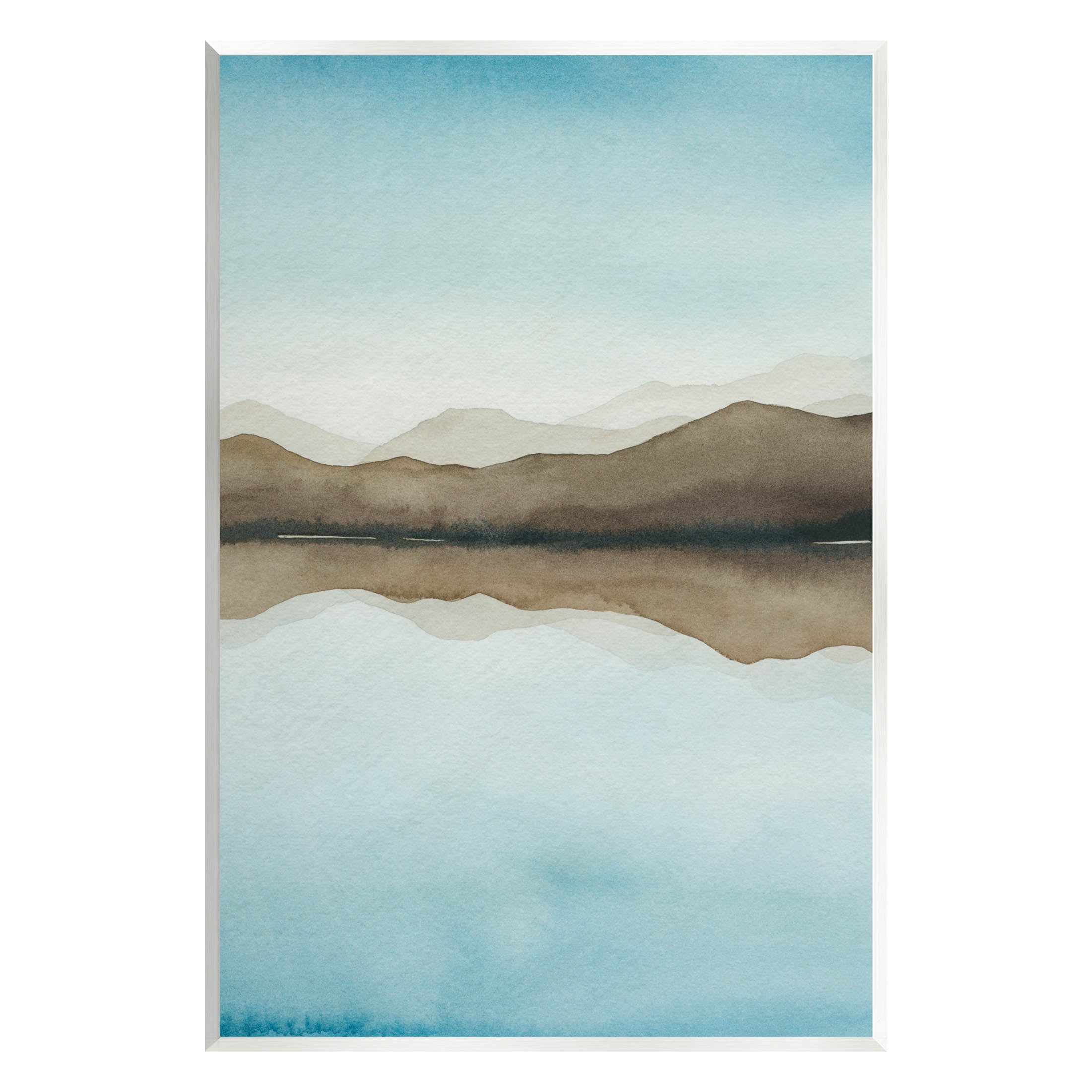 Grace Popp Lakeside Mountains Reflection Landscape Art Print on MDF Wood