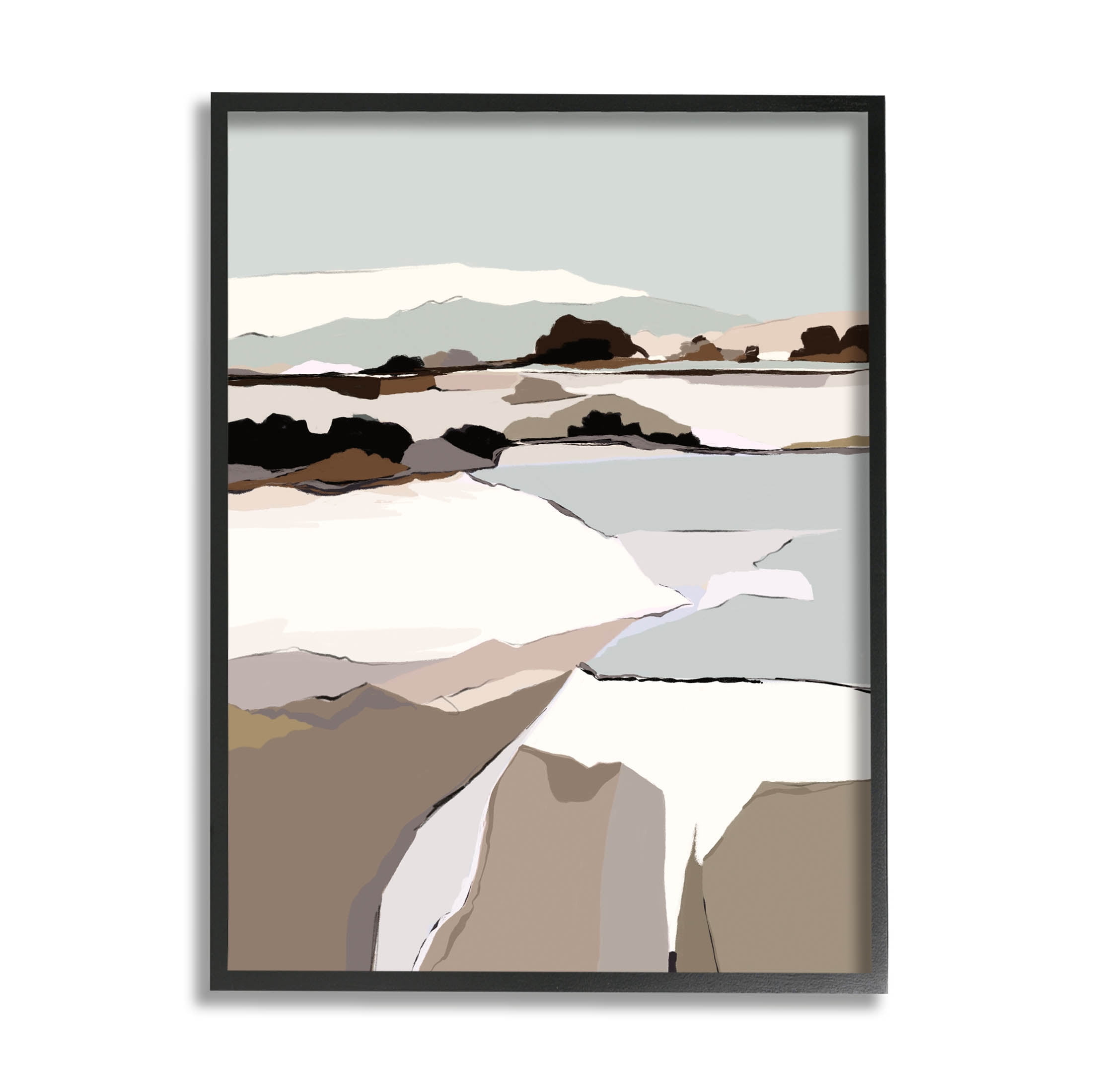 Stupell Industries Lakeside Shore Glattalp Scene Graphic Art Black Framed Art Print Wall Art, Design by Nikita Jariwala
