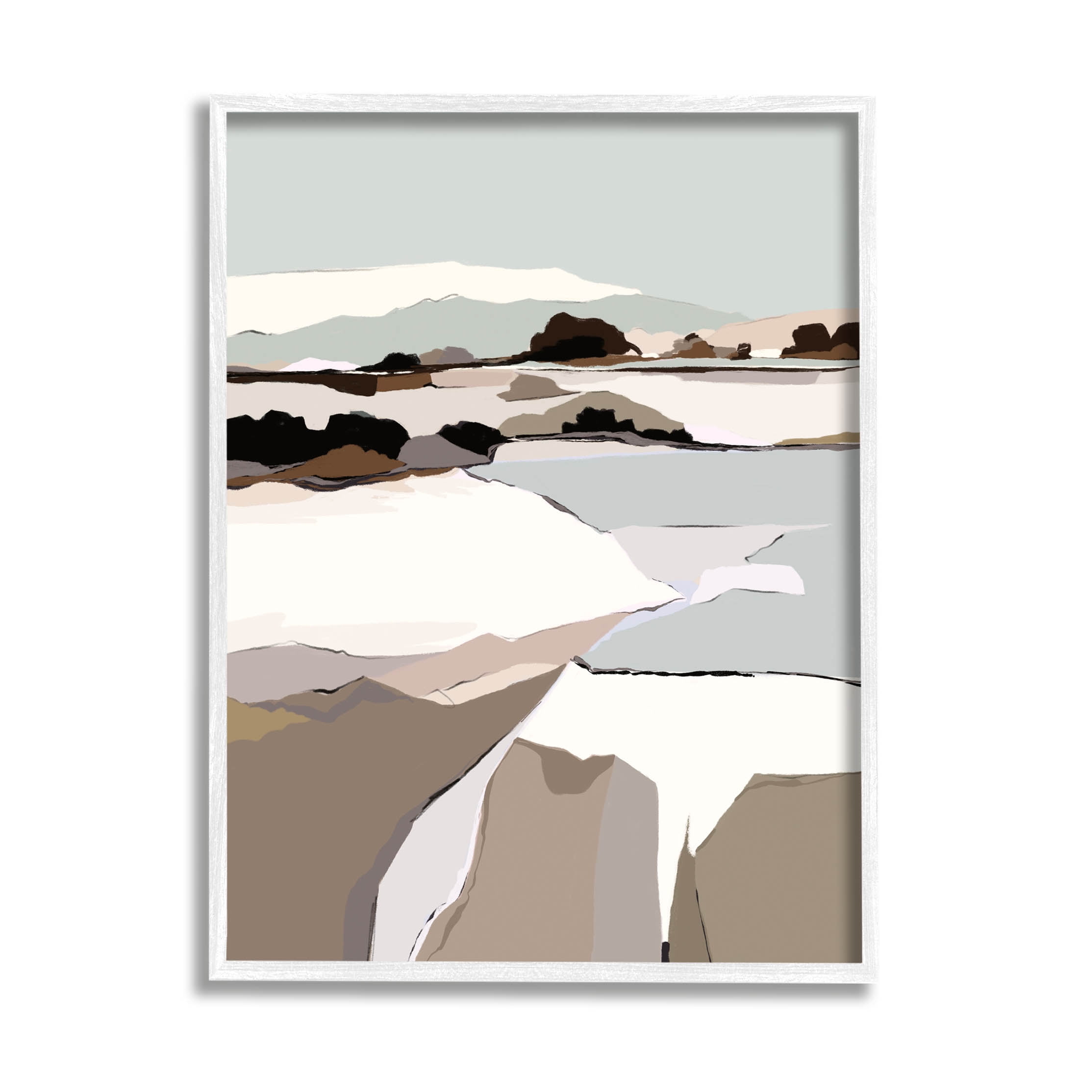 Stupell Industries Lakeside Shore Glattalp Scene Graphic Art White Framed Art Print Wall Art, Design by Nikita Jariwala