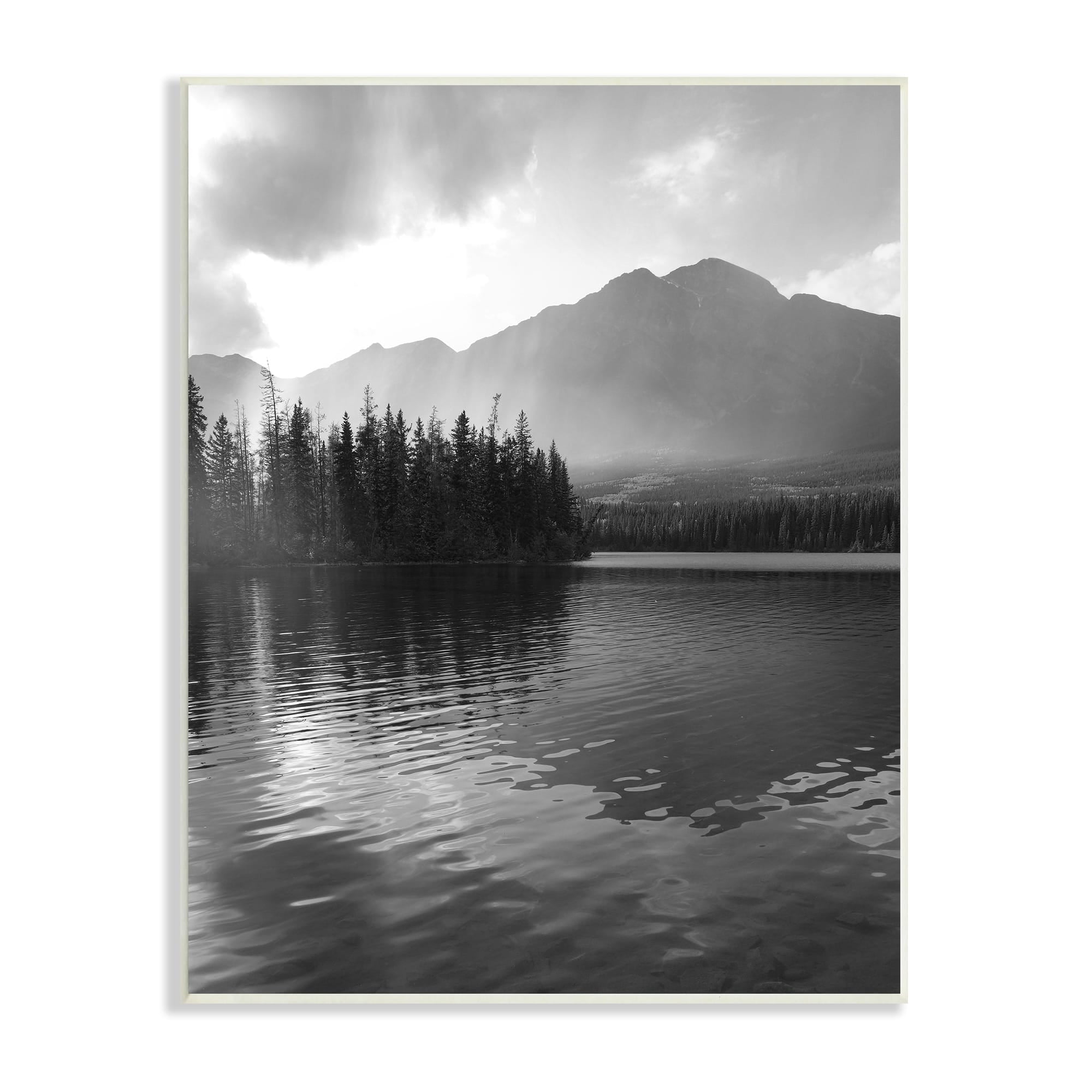 Stupell Industries Lakeside Spruce Tree Forest Outdoor Landscape Photography, 10 x 15,Design by Daniel Sproul