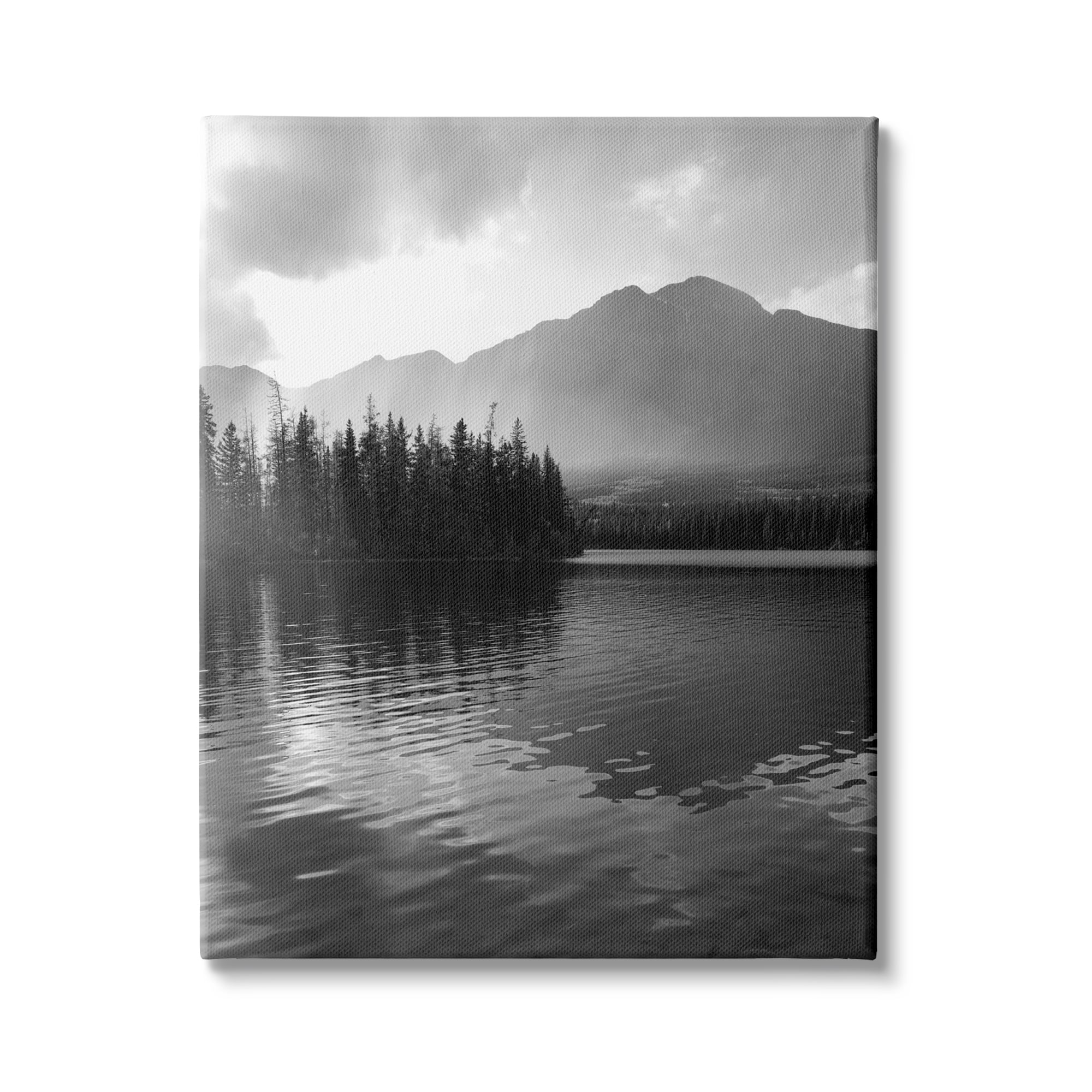 Stupell Industries Lakeside Spruce Tree Forest Outdoor Landscape Photography, 36 x 48,Design by Daniel Sproul