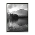 thumbnail image 1 of Stupell Industries Lakeside Spruce Tree Forest Outdoor Landscape Photography Black Framed Art Print Wall Art, 11x14, by Daniel Sproul, 1 of 5