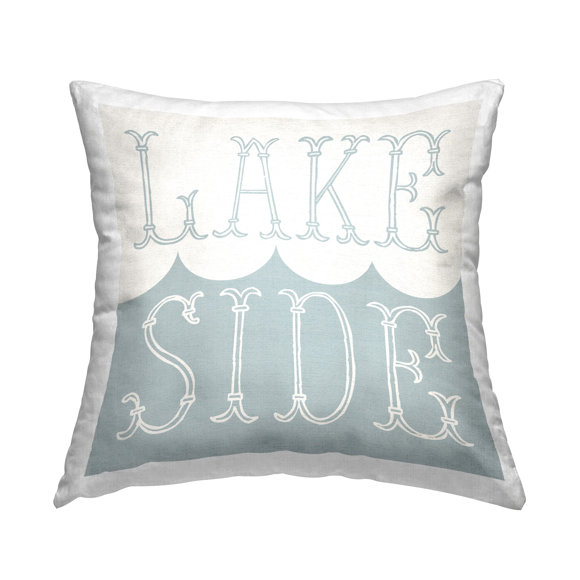 Stupell Industries Lakeside Wave Phrase Decorative Printed Throw Pillow, 18 x 18