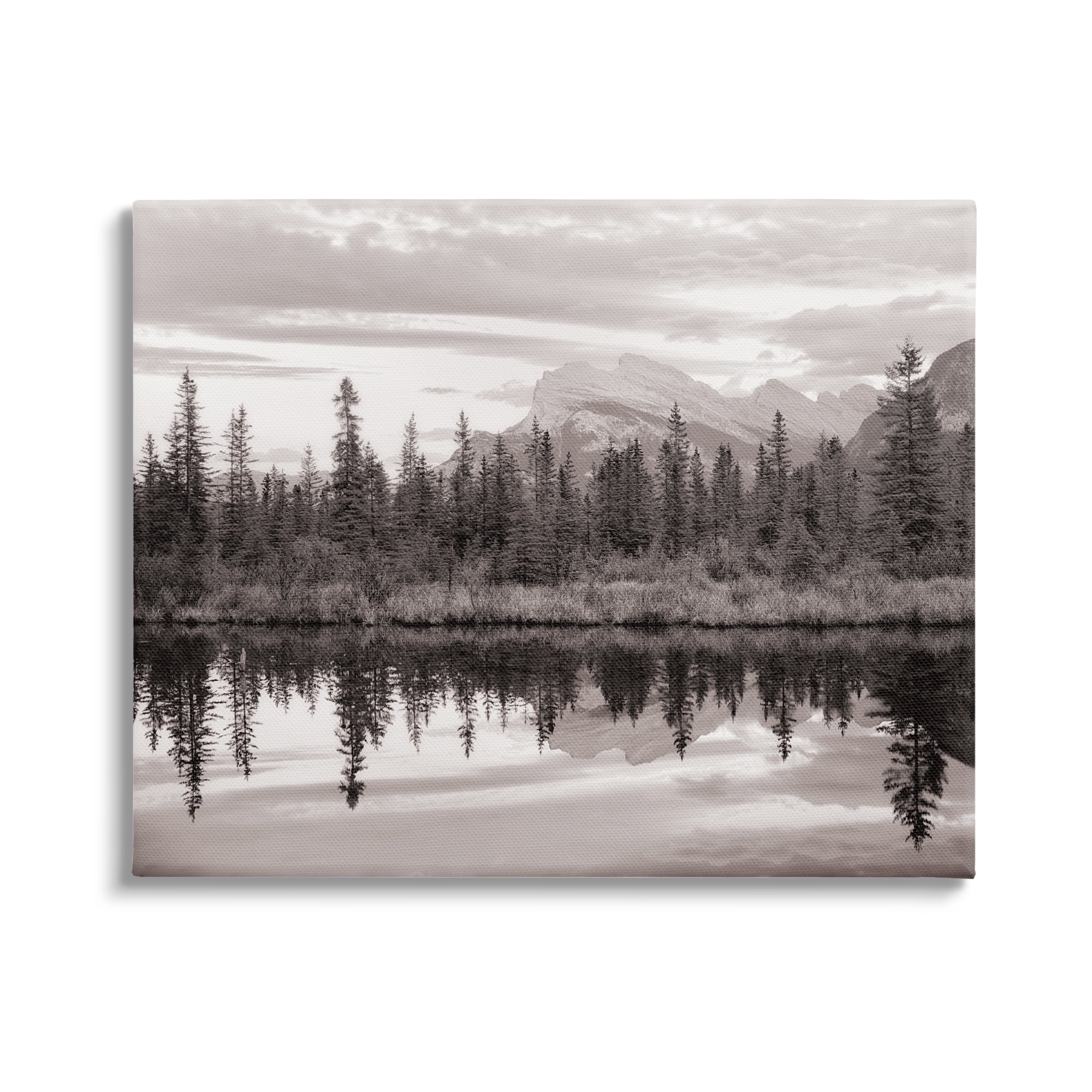 Stupell Industries Lakeside Woodland Landscape Nature Photography Gallery Wrapped Canvas Print Wall Art, 30 x 24