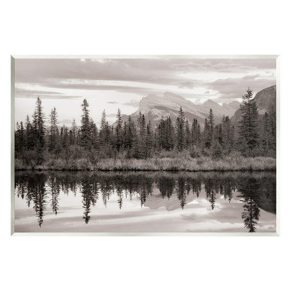 Stupell Industries Lakeside Woodland Landscape Nature Photography Unframed Art Print Wall Art, 15 x 10