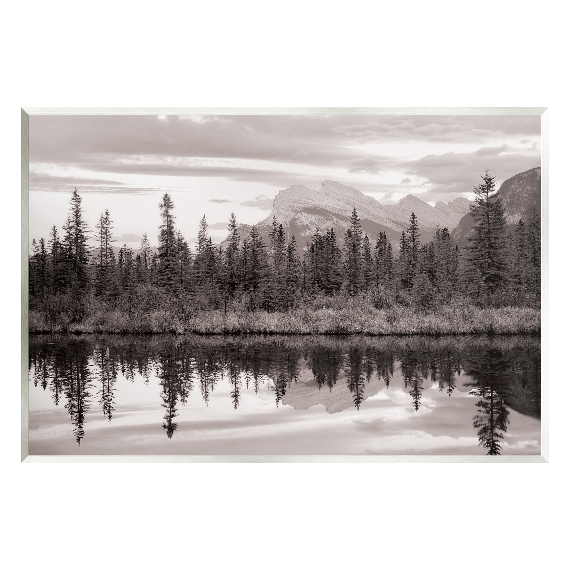 Stupell Industries Lakeside Woodland Landscape Nature Photography Unframed Art Print Wall Art, 19 x 13