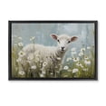 thumbnail image 1 of Stupell Industries French Country Lamb Among Daisies Black Floating Frame Canvas Art, 25 x 17, by Petals Prints Design, 1 of 8