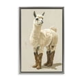 thumbnail image 1 of Stupell Industries Rustic Lodge Lamb & Cowboy Boots Gray Floating Frame Canvas Art, 17 x 25, by Petals Prints Design, 1 of 8