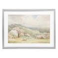thumbnail image 1 of Stupell Industries Lambs Strolling Pastel Countryside Gray Framed Print Under Glass design by Lux + Me Designs, 17 x 23, 1 of 10