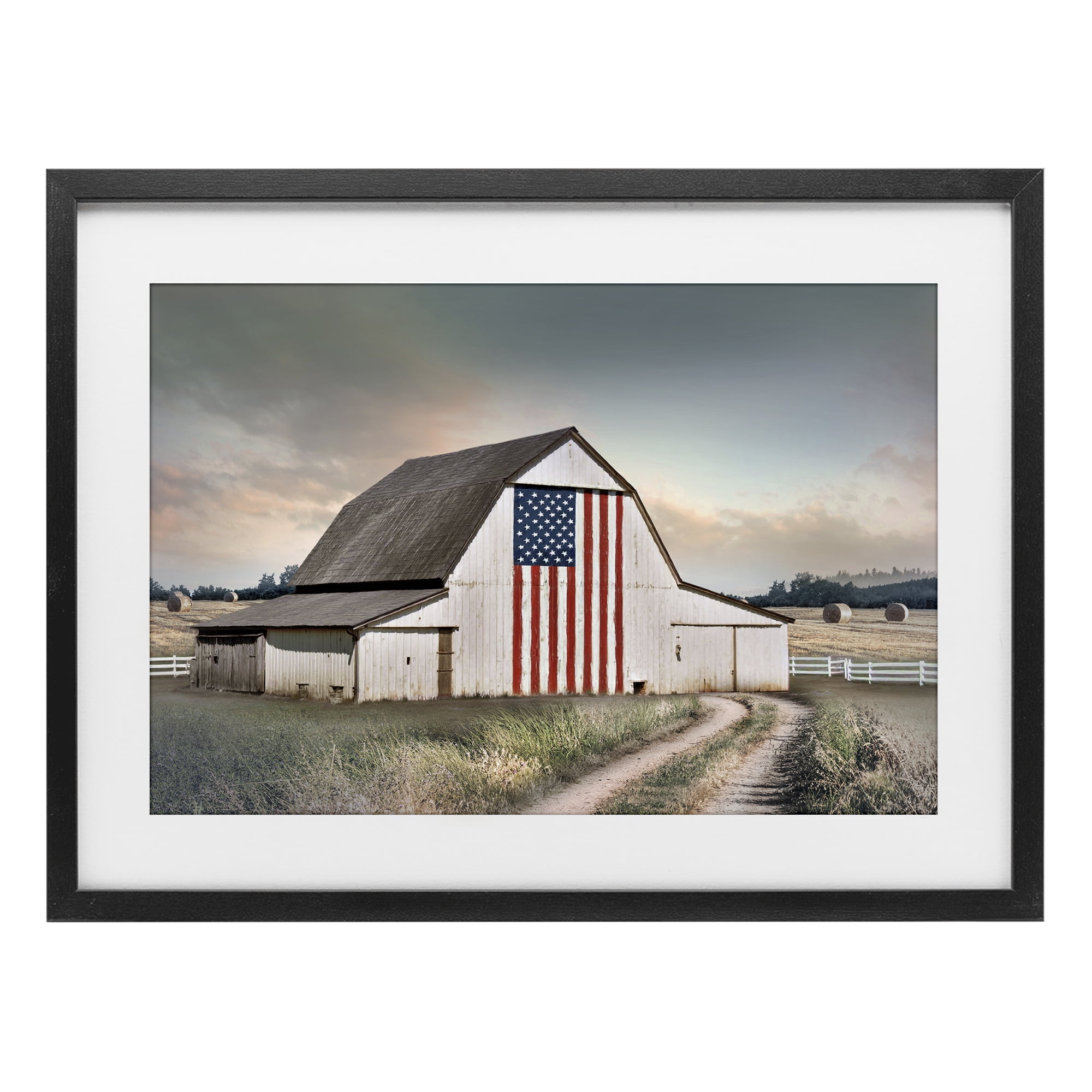 Stupell Industries Land That I Love Barn Black Framed Print Under Glass, design by CAD Designs