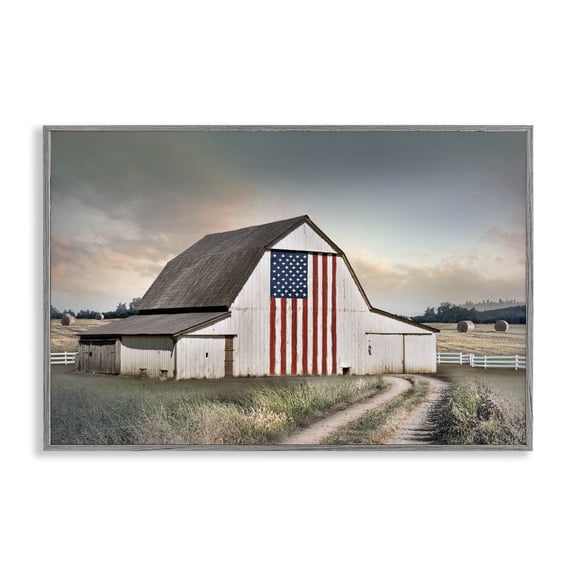 Stupell Industries Land That I Love Barn Gray Framed Giclee Art, design by CAD Designs