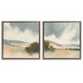 thumbnail image 1 of Stupell Industries Landscape of Brush Strokes 2 Piece Brown Framed Floater Canvas Set design by Mona Grace, 18 x 18, 1 of 9