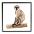 thumbnail image 1 of Stupell Industries Langur Monkey Watercolor Painting Children's Nursery Animal Black Framed Art Print Wall Art, 17x30, by Fox Hollow Studios, 1 of 5