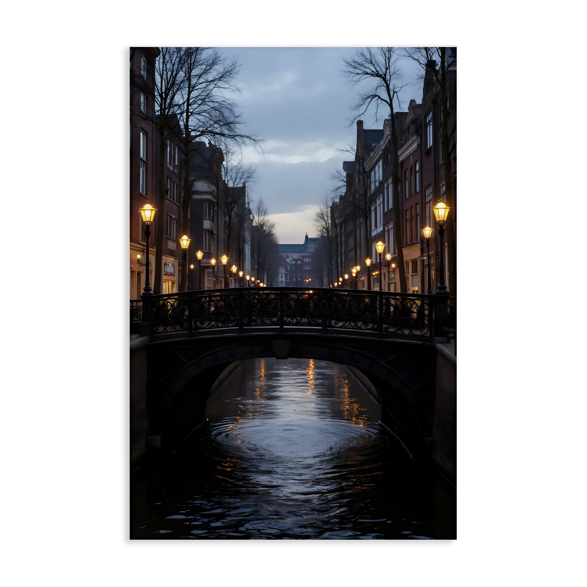Stupell Industries Lantern Light over Quiet Canal Canvas Wall Art, design by Creative Studio