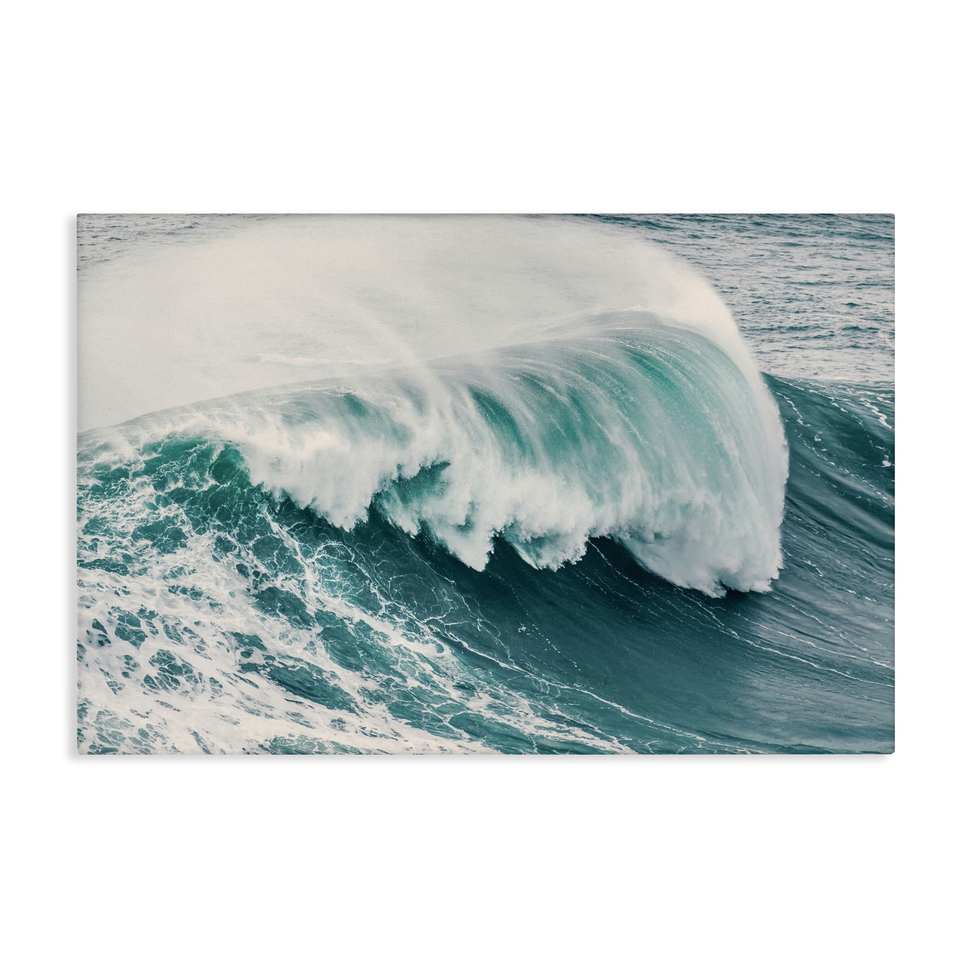Stupell Industries Large Breaking Wave Nautical & Beach Photography Wrapped Canvas Art Print Wall Art, 45 x 30