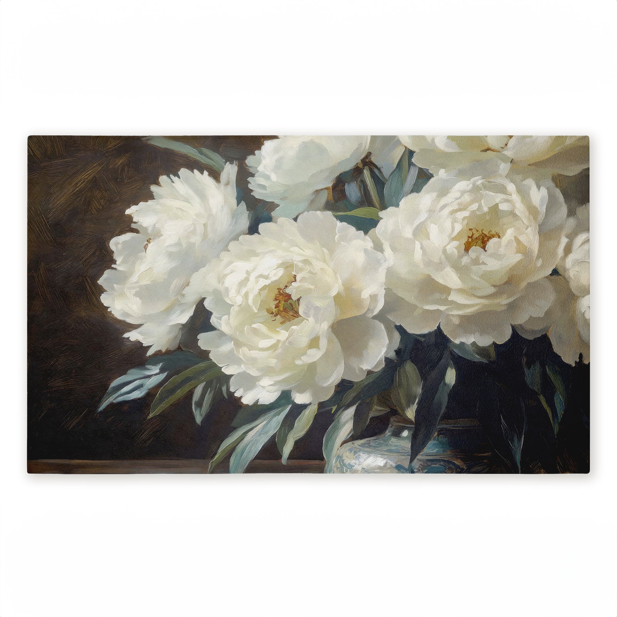Stupell Industries Large Moody Floral Vase Printed Outdoor Door Floor Mat, design by Petals Prints Design