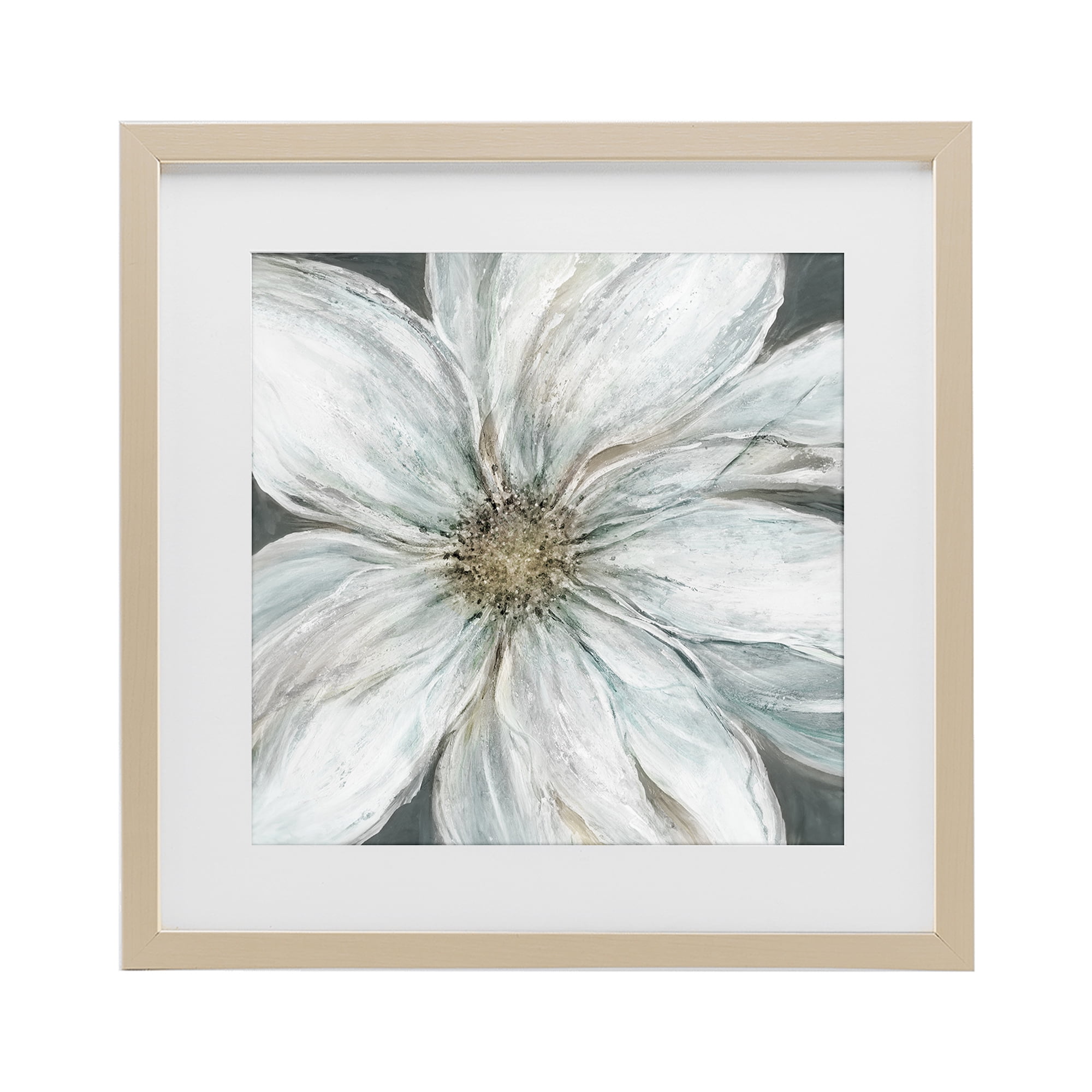 Stupell Industries Large White Flower Closeup Birch Framed Print Under Glass, design by Carol Robinson