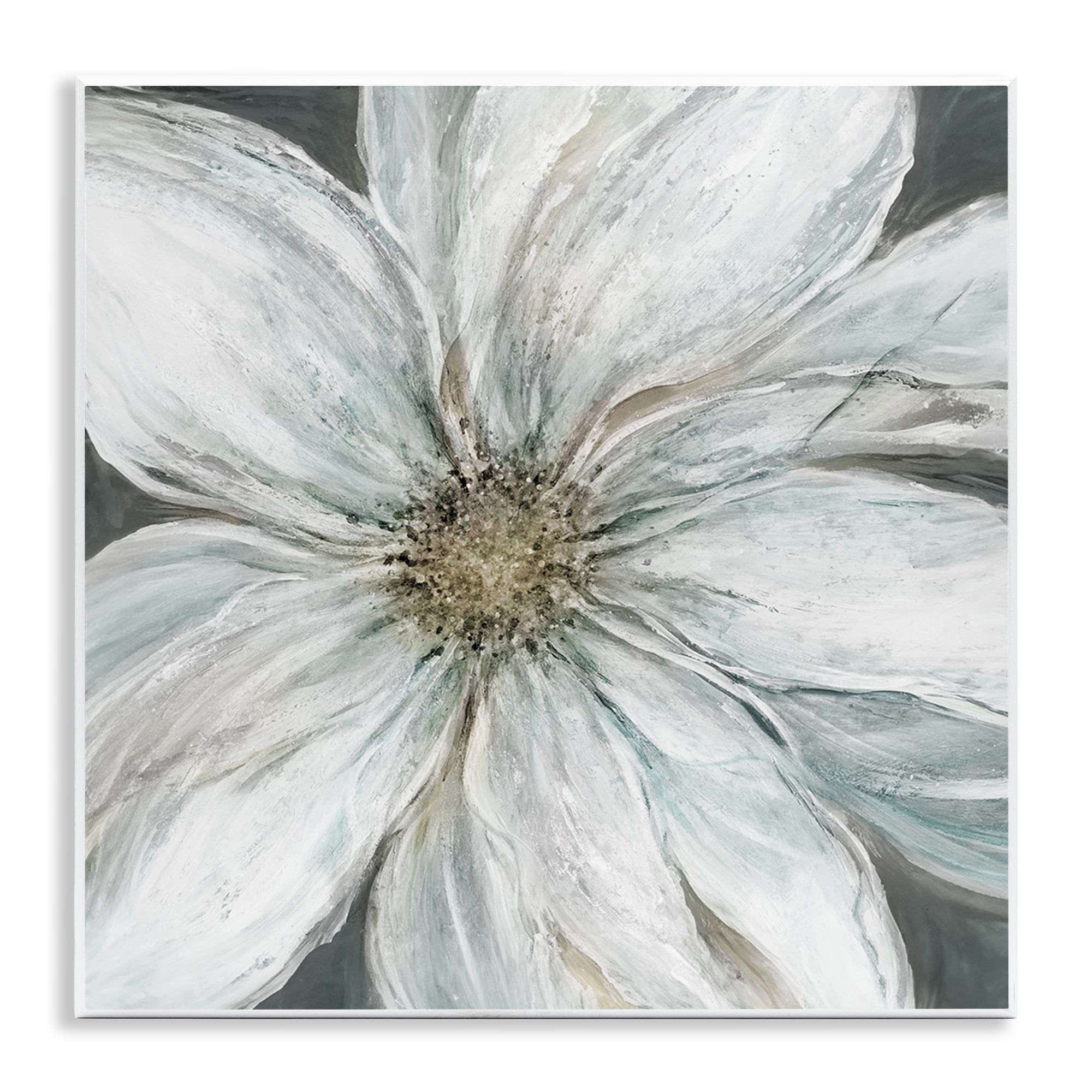 Stupell Industries Large White Flower Closeup Wall Plaque Art, design by Carol Robinson