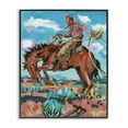 thumbnail image 1 of Stupell Industries Lassoing Cowboy Scene Animals Painting Black Framed Art Print Wall Art, 24 x 30, 1 of 2