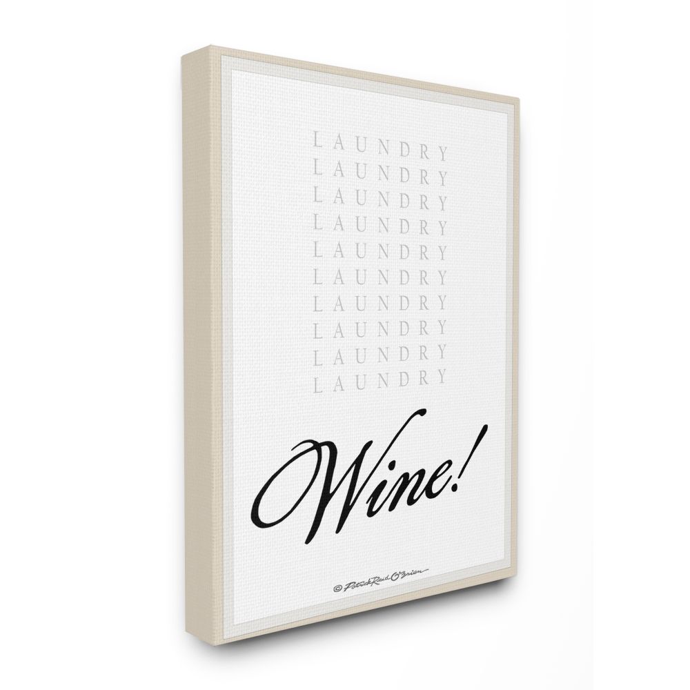 Stupell Industries Laundry And Wine Funny Word Design Canvas Wall Art by Patrick Reid O'Brien