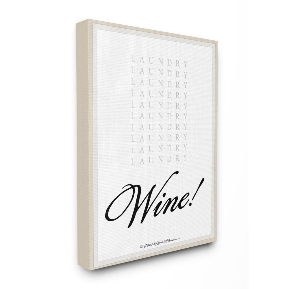 Stupell Industries Laundry And Wine Funny Word Design Canvas Wall Art by Patrick Reid O'Brien