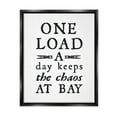 thumbnail image 1 of Stupell Industries Laundry Clothespin Distressed Text Phrase Sign Graphic Art Jet Black Floating Framed Canvas Print Wall Art, Design by Lettered and Lined, 1 of 5