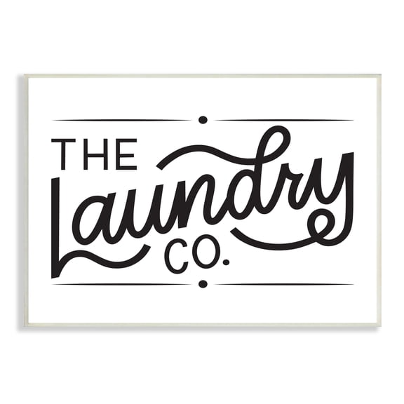 Stupell Industries Laundry Co. Bold Cursive Typography Sign,19 x 13, Design by Jalynn Heerdt