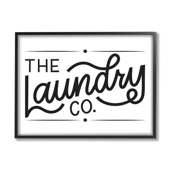 Stupell Industries Laundry Co. Bold Cursive Typography Sign,20 x 16, Design by Jalynn Heerdt