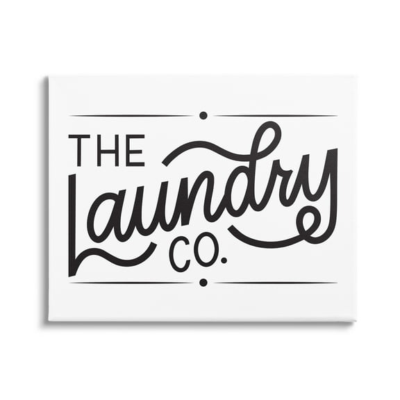 Stupell Industries Laundry Co. Bold Cursive Typography Sign,48 x 36, Design by Jalynn Heerdt