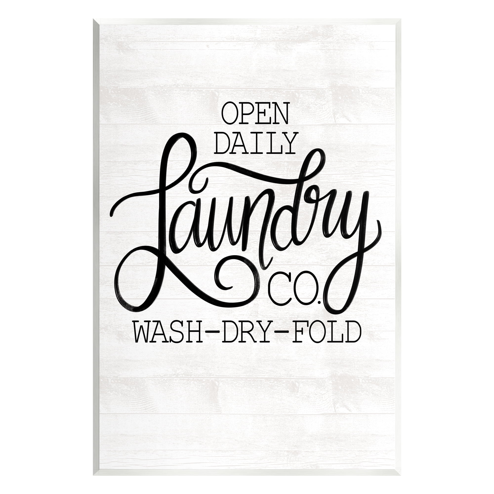 Stupell Industries Laundry Co Farmhouse Bathroom Typography Painting Unframed Art Print Wall Art