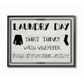 thumbnail image 1 of Stupell Industries Laundry Day Funny Word Black And White Wood Textured Design Framed Giclee Texturized Art by Sheldon Lewis, 1 of 5