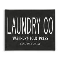 Stupell Industries Laundry Essentials Chalkboard Bath & Laundry Painting Wrapped Canvas Art Print Wall Art, 20 x 16
