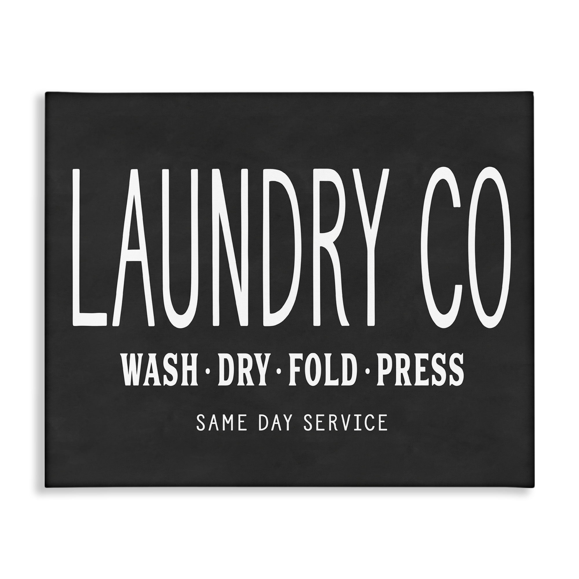 Stupell Industries Laundry Essentials Chalkboard Bath & Laundry Painting Wrapped Canvas Art Print Wall Art, 48 x 36