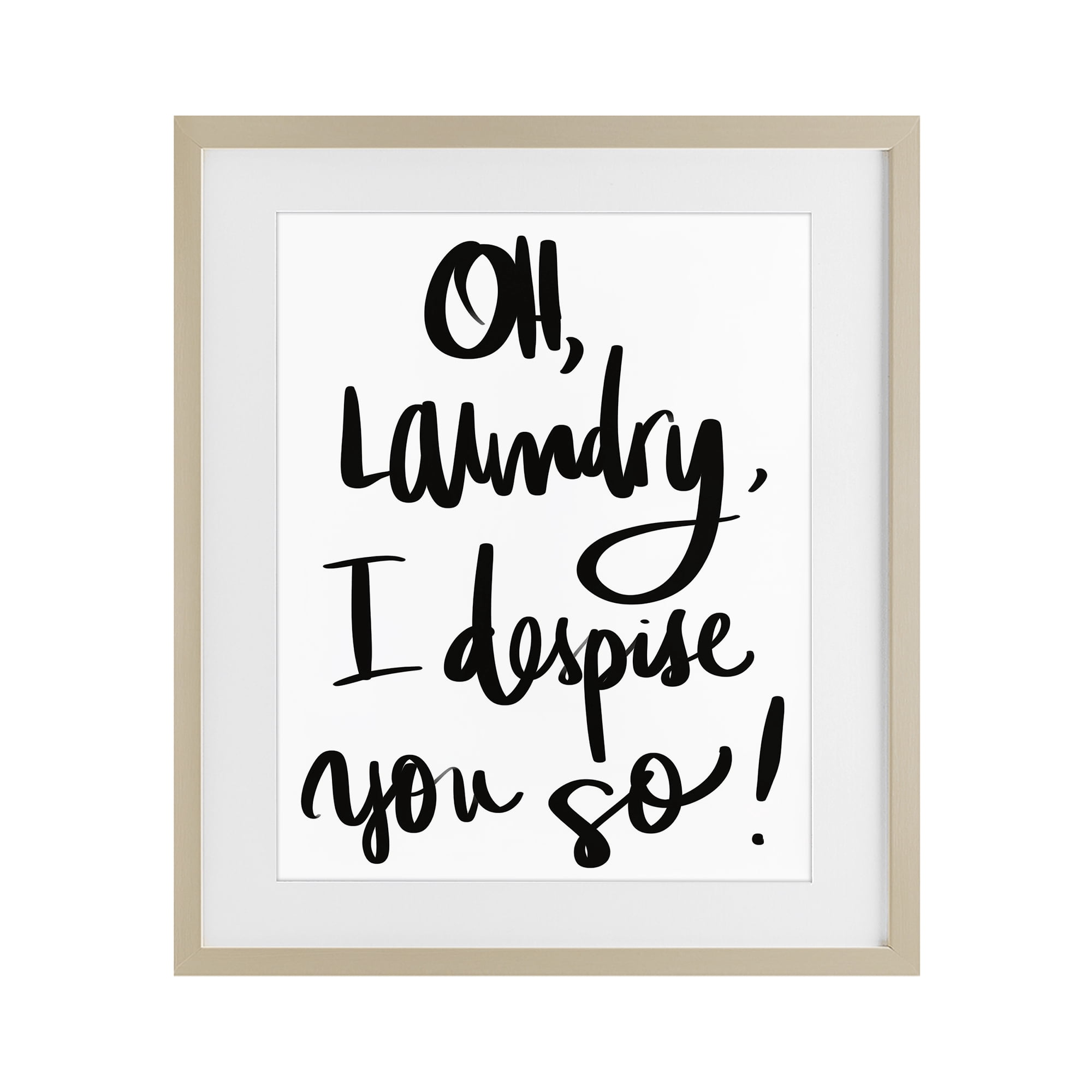 Stupell Industries Laundry I Despise You Birch Framed Print Under Glass, design by SD Graphics Studio