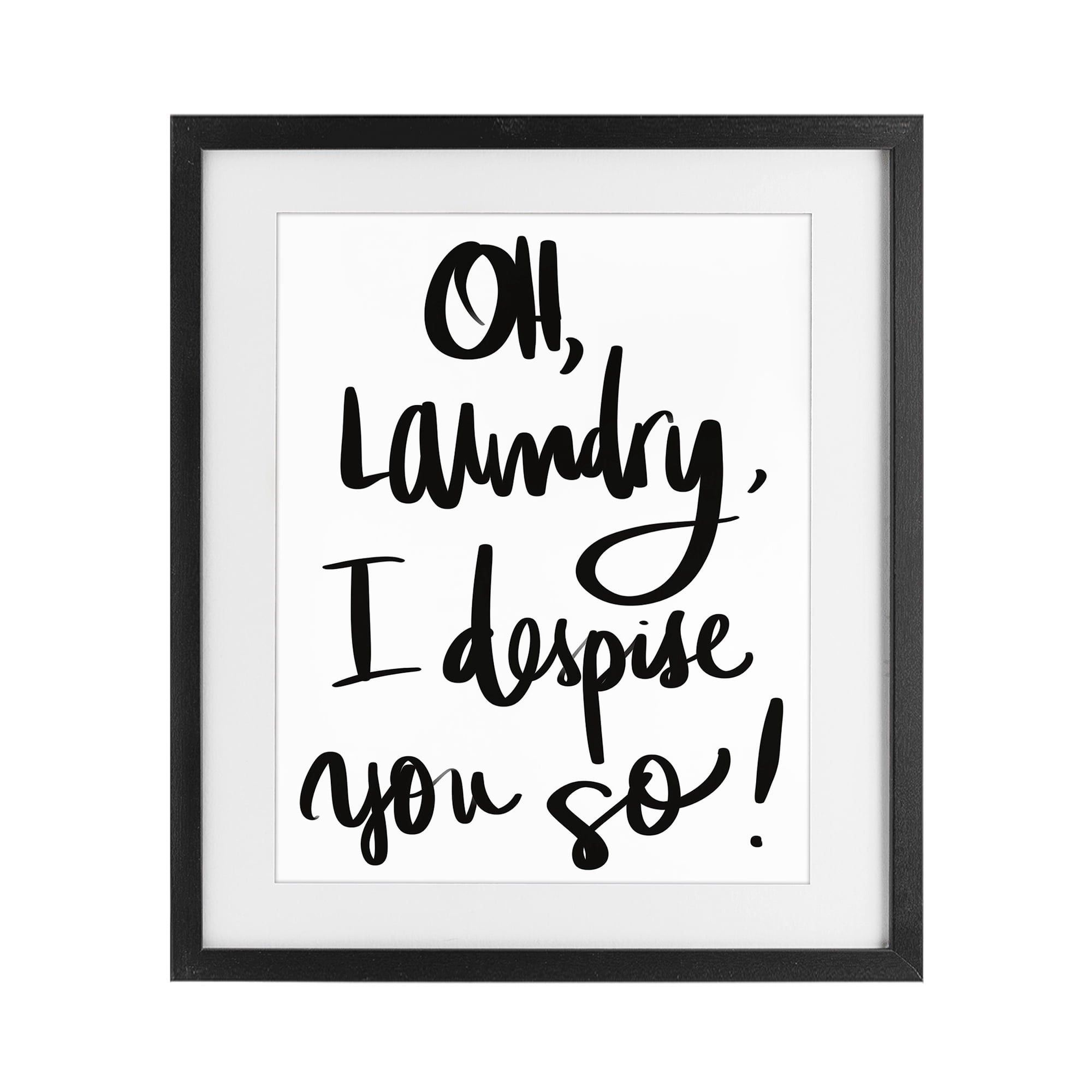 Stupell Industries Laundry I Despise You Black Framed Print Under Glass, design by SD Graphics Studio