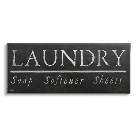 Stupell Industries Laundry Materials Black Rustic Chalkboard Signage Graphic Art Gallery Wrapped Canvas Print Wall Art, Design by Elizabeth Medley