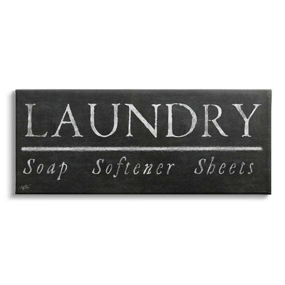 Stupell Industries Laundry Materials Black Rustic Chalkboard Signage Graphic Art Gallery Wrapped Canvas Print Wall Art, Design by Elizabeth Medley