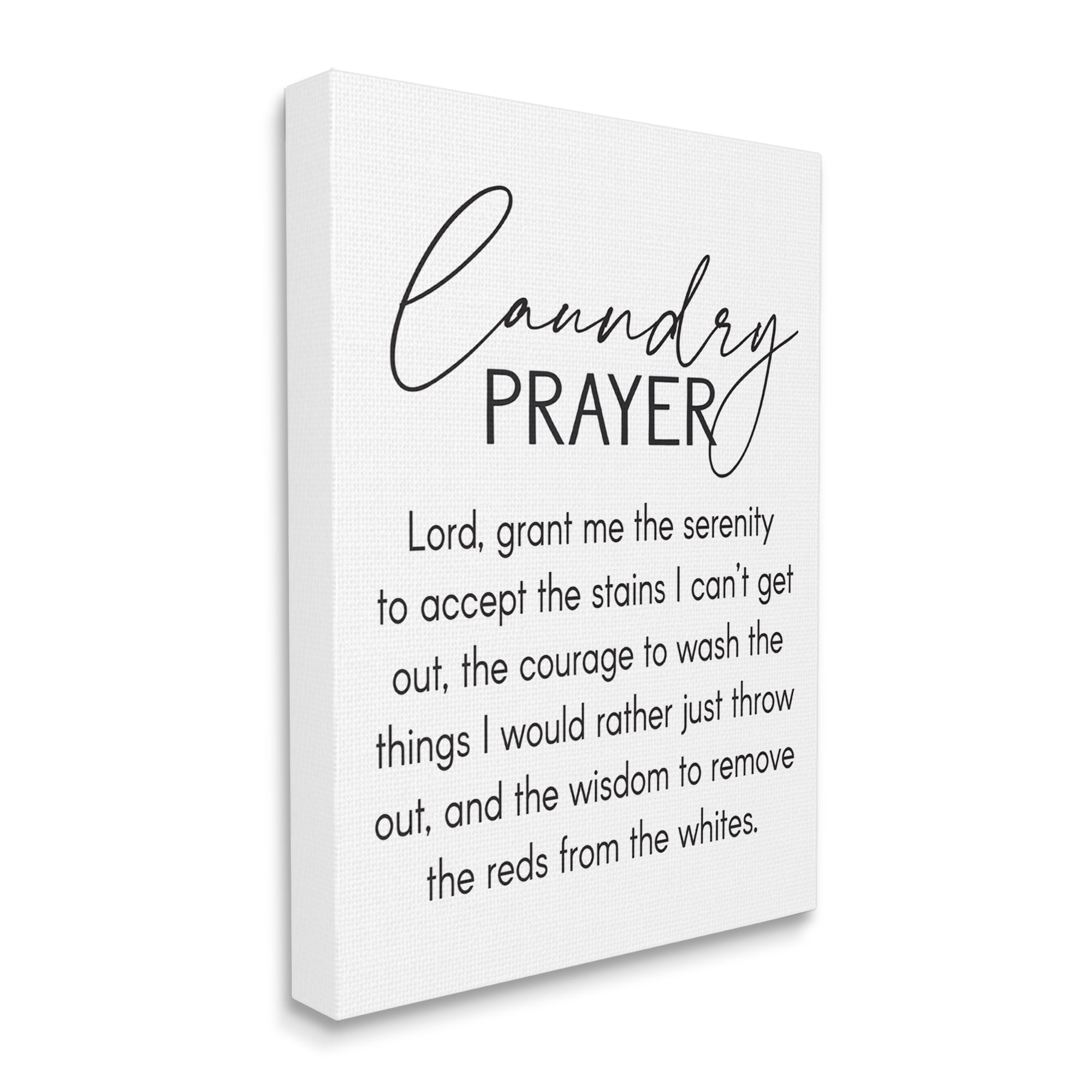 Stupell Industries Laundry Prayer Faith Based Sentiment Home Cleaning Parody, 30 x 40, Designed by Lettered and Lined