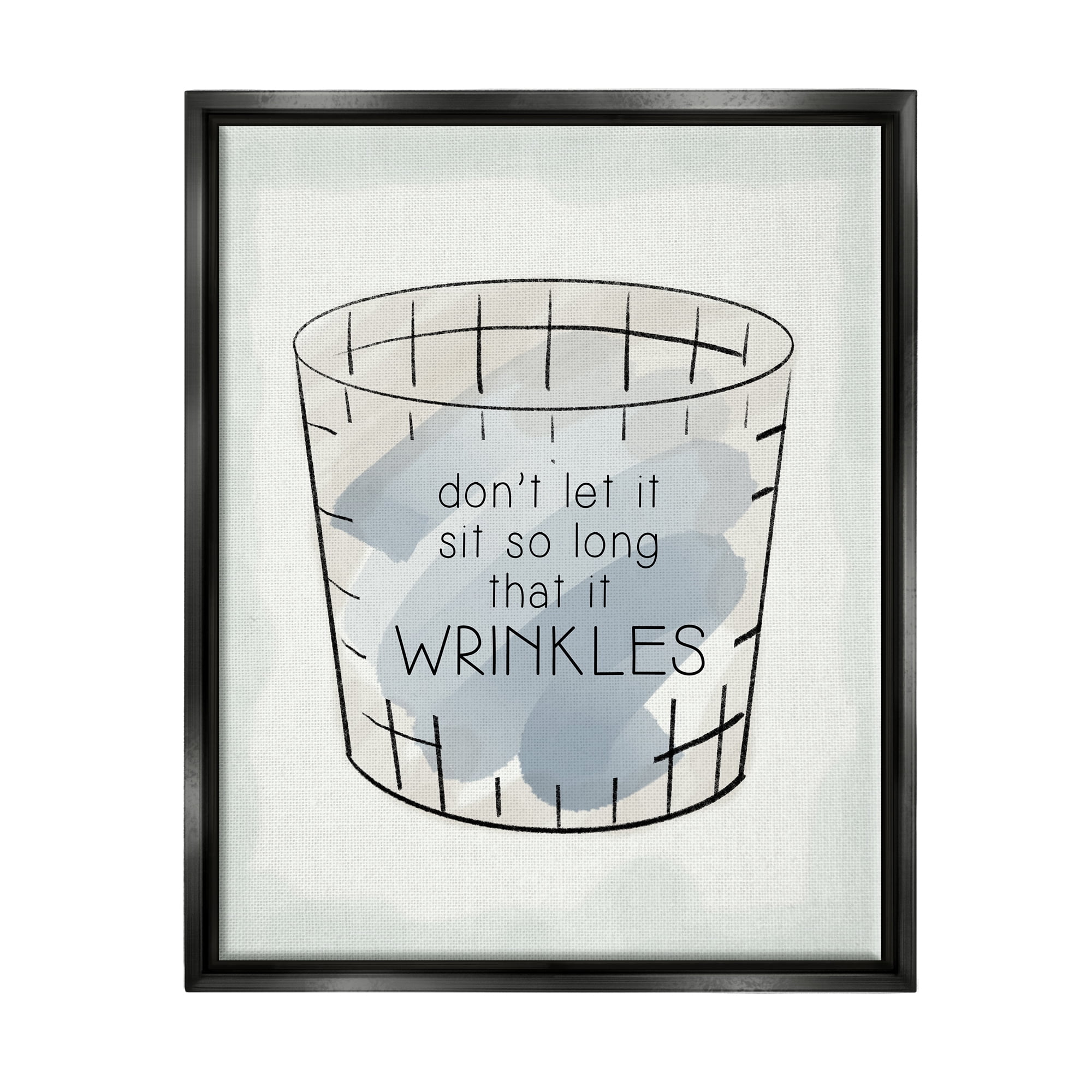 Stupell Industries Laundry Reminder Phrase Typography Painting Black Floater Framed Art Print Wall Art, 25 x 31