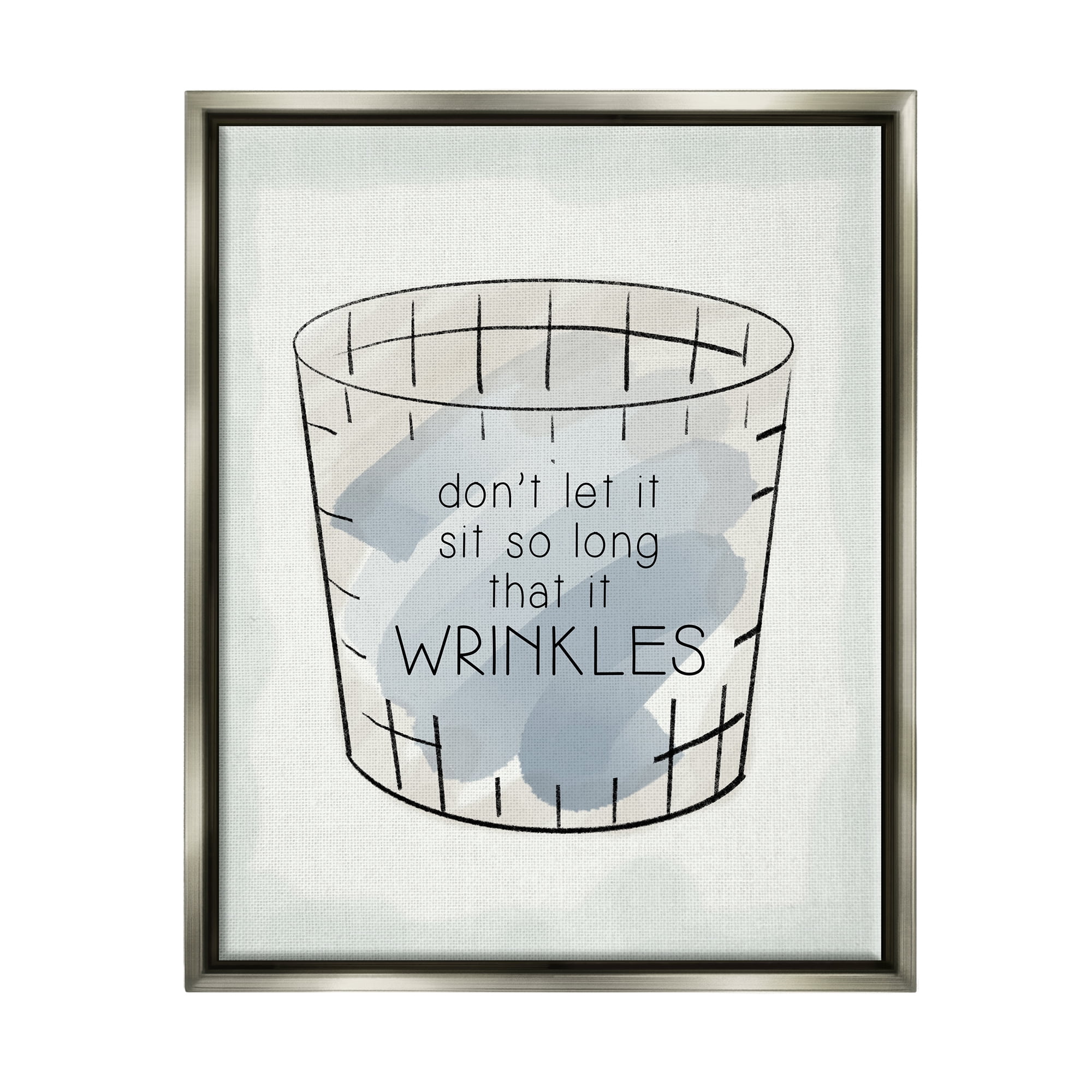 Stupell Industries Laundry Reminder Phrase Typography Painting Gray Floater Framed Art Print Wall Art, 25 x 31