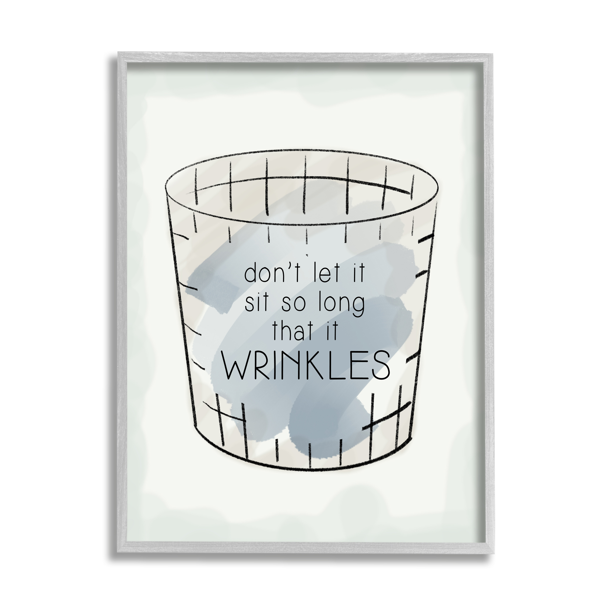 Stupell Industries Laundry Reminder Phrase Typography Painting Gray Framed Art Print Wall Art, 11 x 14