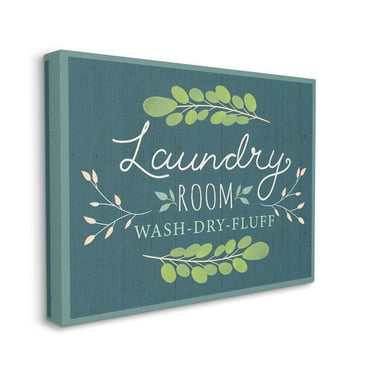 Stupell Industries Laundry Room Eucalyptus Branches Blue Rustic Pattern, 16 x 20, Design by Louise Allen