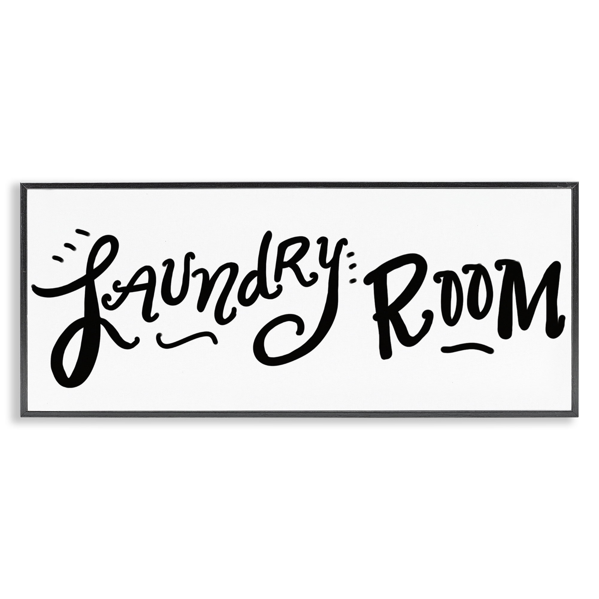 Stupell Industries Laundry Room Fun Typography Black Framed Giclee Art, design by SD Graphics Studio