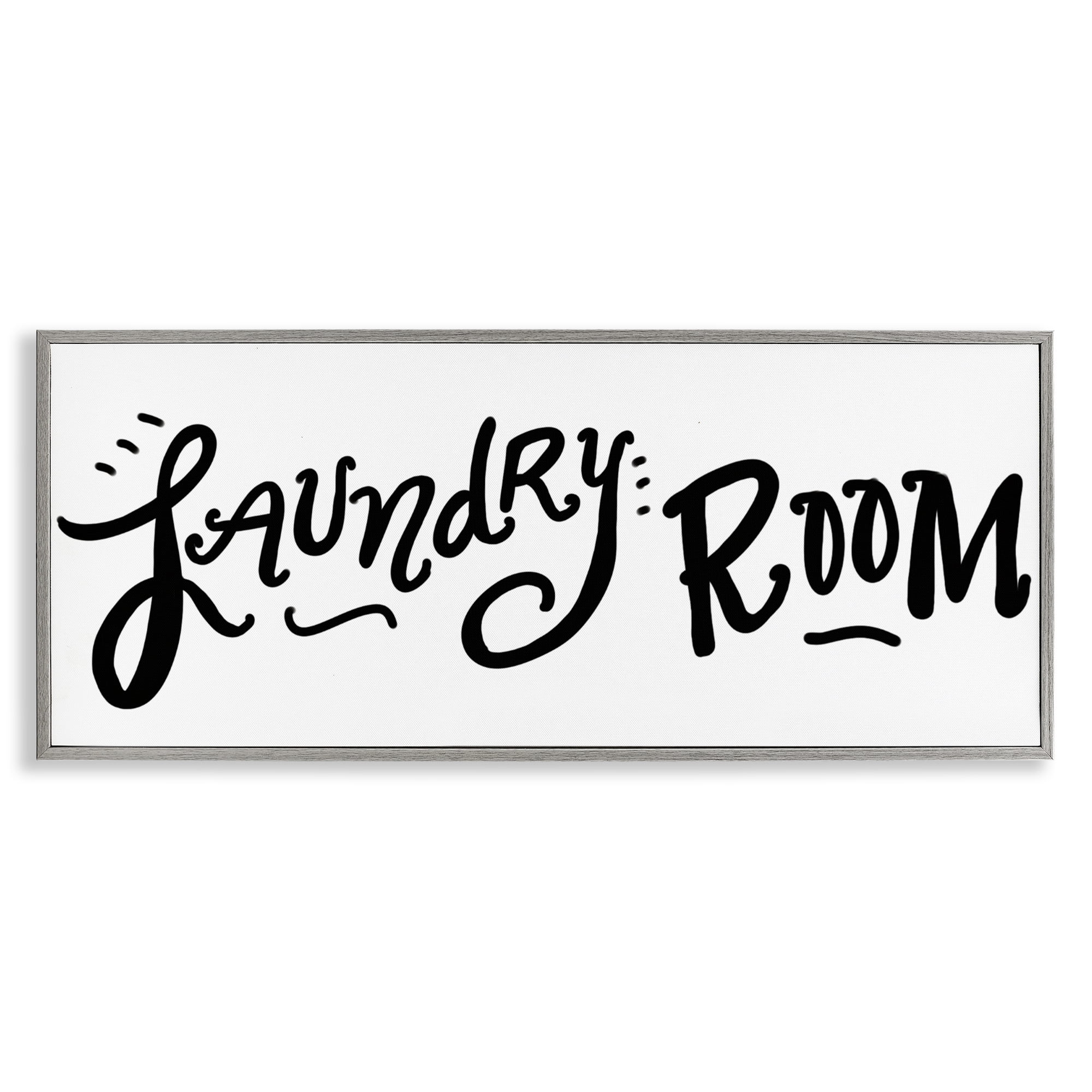 Stupell Industries Laundry Room Fun Typography Gray Framed Giclee Art, design by SD Graphics Studio