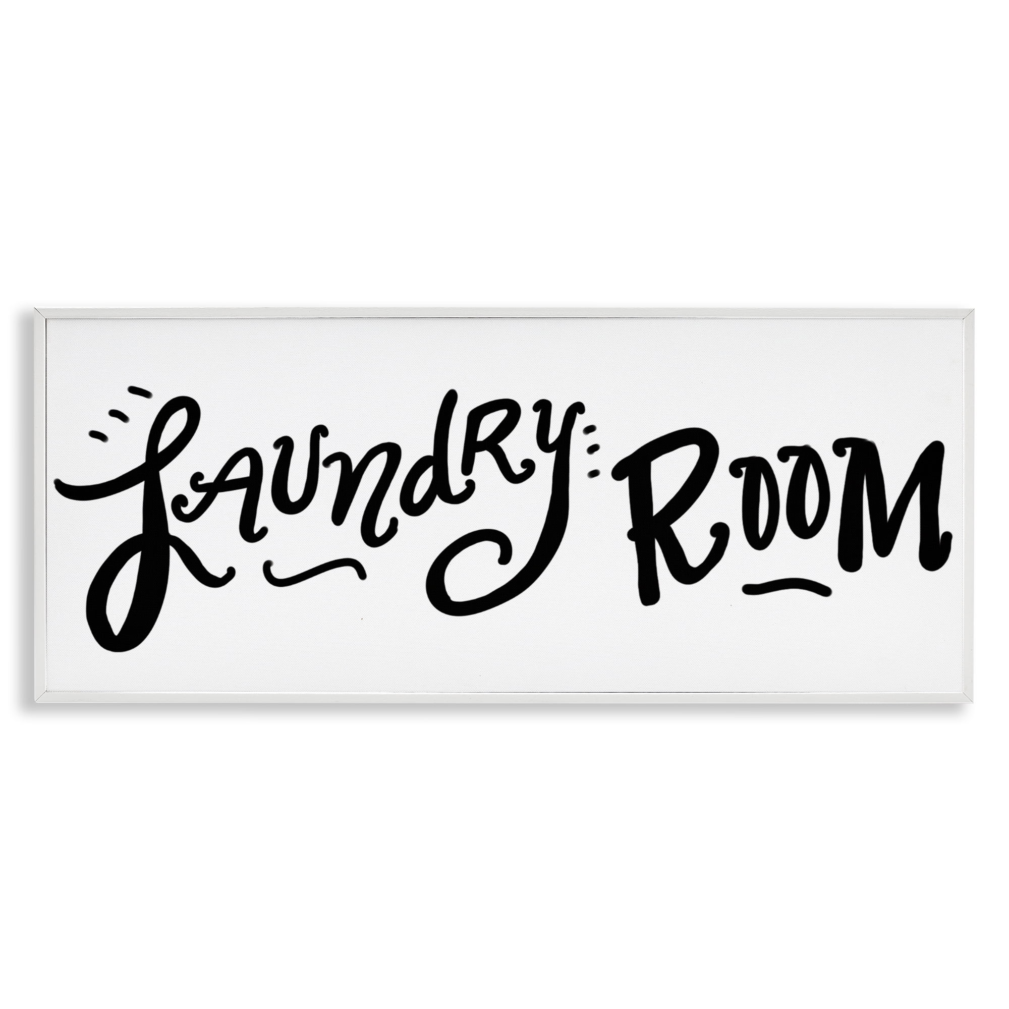 Stupell Industries Laundry Room Fun Typography White Framed Giclee Art, design by SD Graphics Studio