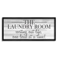thumbnail image 1 of Stupell Industries Laundry Room Funny Word Bathroom Black And White Design, 13 x 30,Design by Kimberly Allen, 1 of 8
