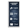 thumbnail image 1 of Stupell Industries Laundry Room Rules Sign Blue Grain Pattern Calligraphy Framed Wall Art, 13 x 30, Design by Melody Hogan, 1 of 5