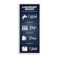 thumbnail image 1 of Stupell Industries Laundry Room Rules Sign Blue Grain Pattern Calligraphy Wood Wall Art, 7 x 17, Design by Melody Hogan, 1 of 5